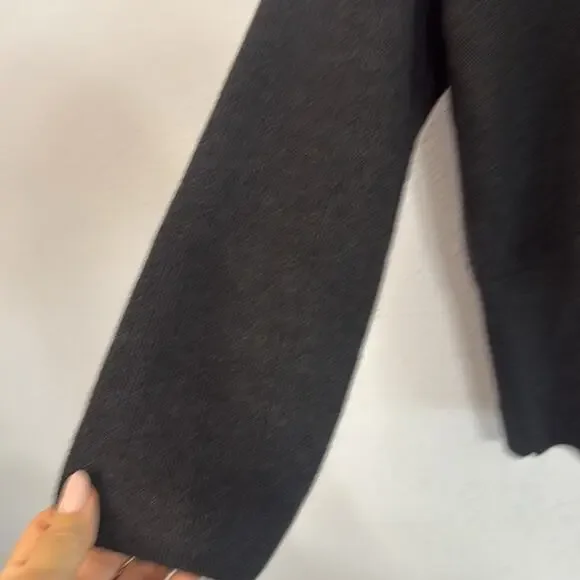 NWOT Babaton Women Heather Charcoal Atticus Merino Wool V-Neck Sweater Sz Small - Picture 7 of 11